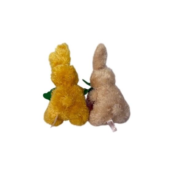 2 Dan Dee Bunny Rabbits w/ Carrots 10" tall Plush - Picture 5 of 7